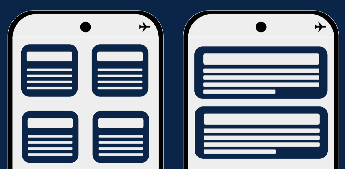 Potential Solution: New Layout; a two-column grid becomes one column